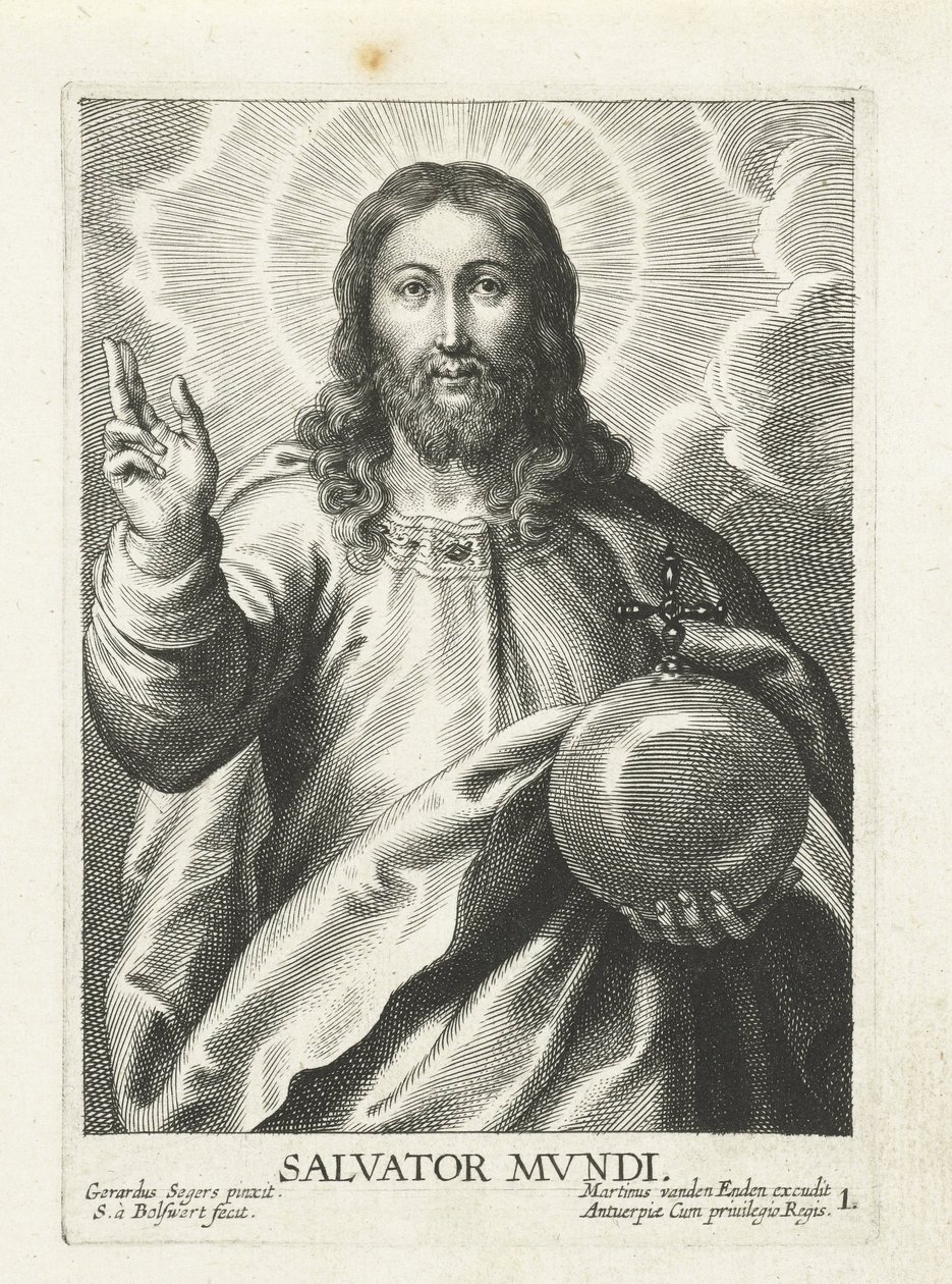 Antes de Cristo als Salvatore Salvatore Mavandi (Título no Objeto) de Schelte Adamsz. Bolswert