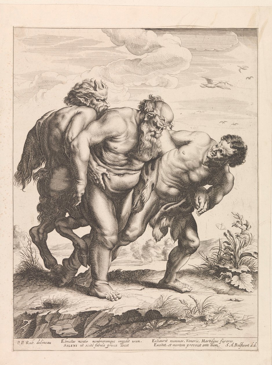 Silenus embriagado de Schelte Adamsz. Bolswert