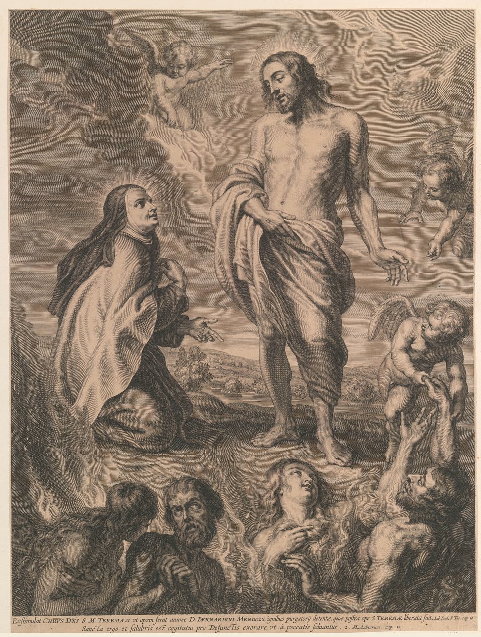 H. Teresa intercede por Bernardino de Mendoza de Schelte Adamsz. Bolswert