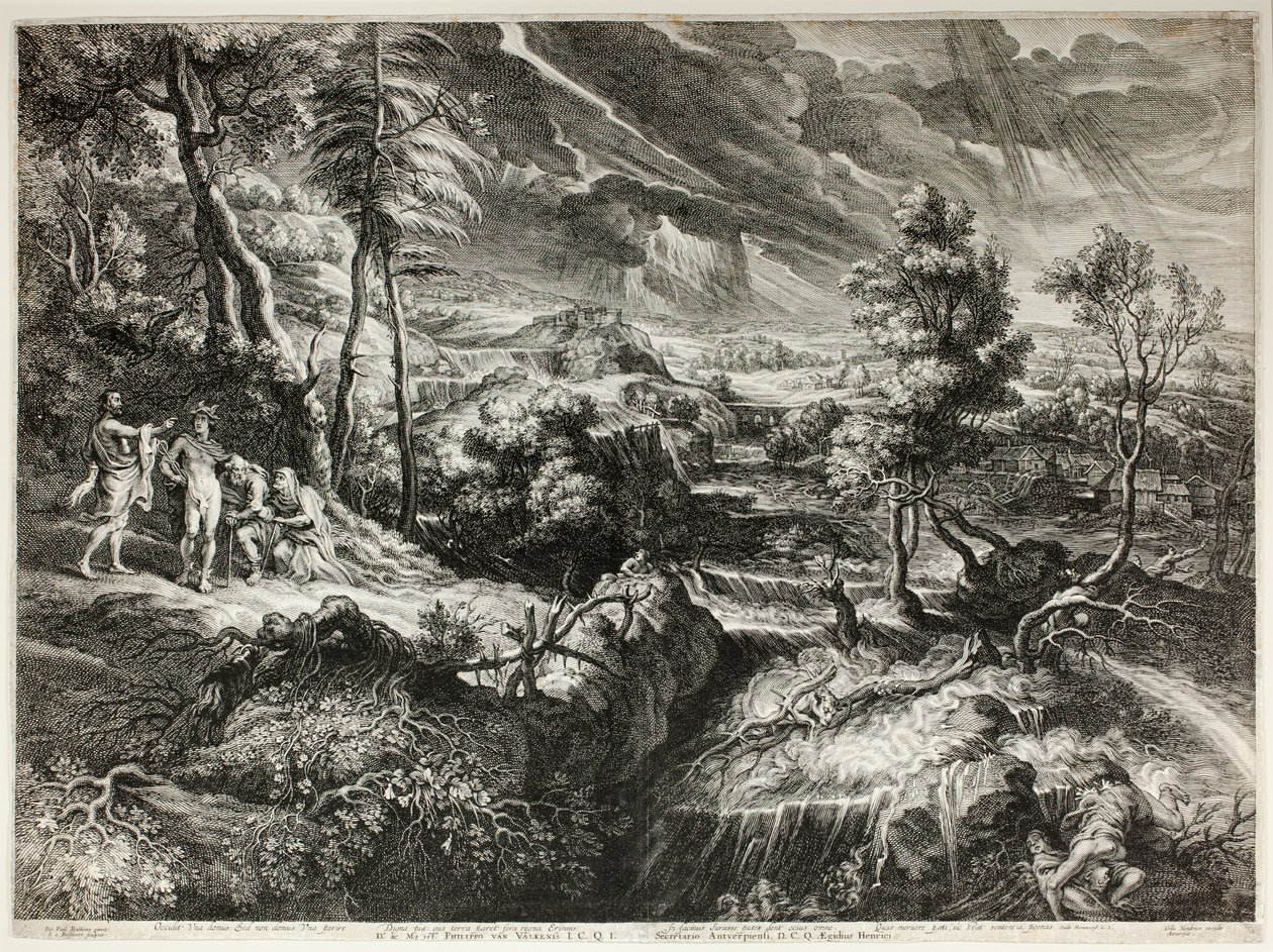 Paisagem com Filemon e Baucis, de Large Landscapes de Schelte Adamsz. Bolswert