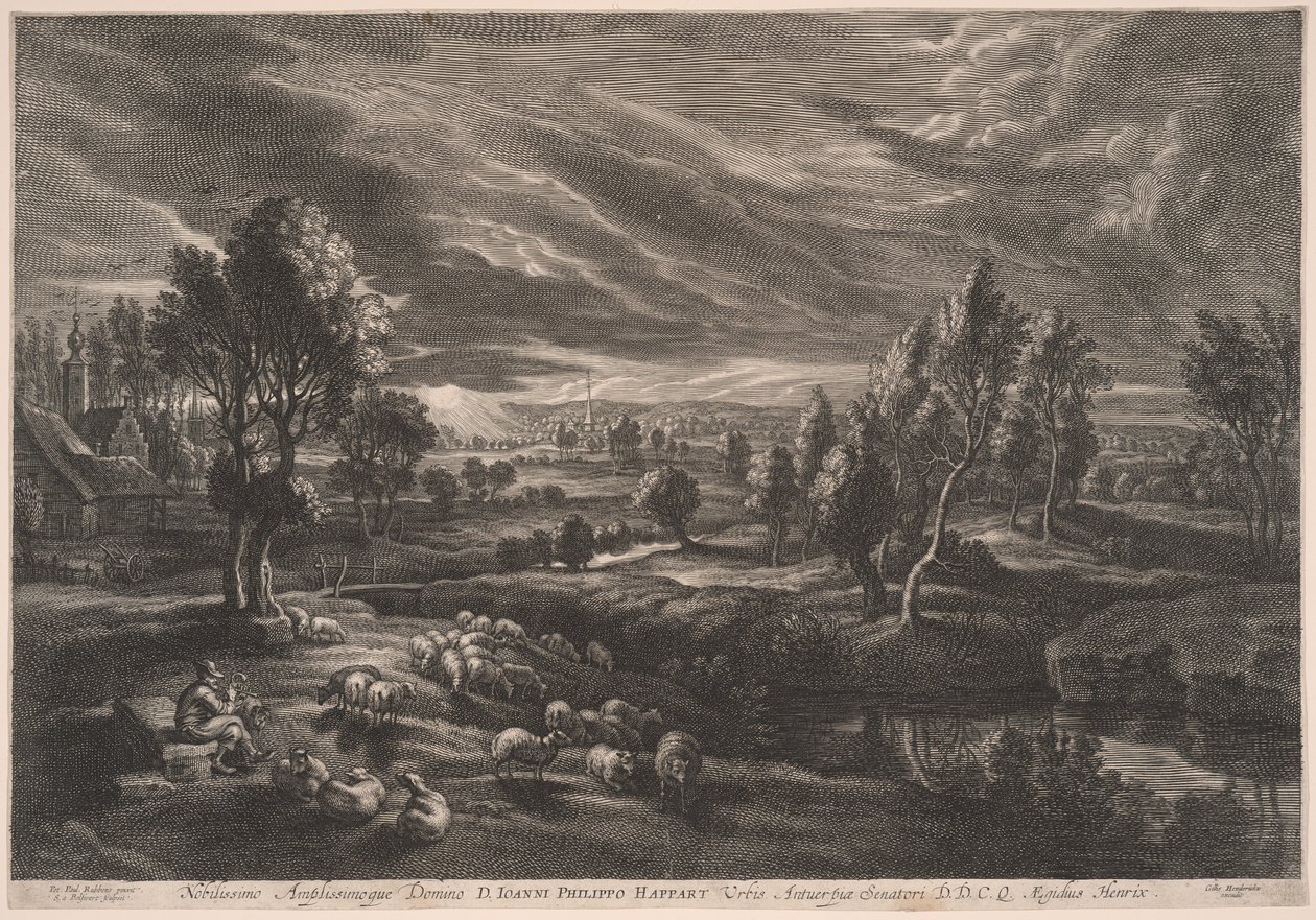 Paisagem com Ovelhas, de As Pequenas Paisagens de Schelte Adamsz. Bolswert