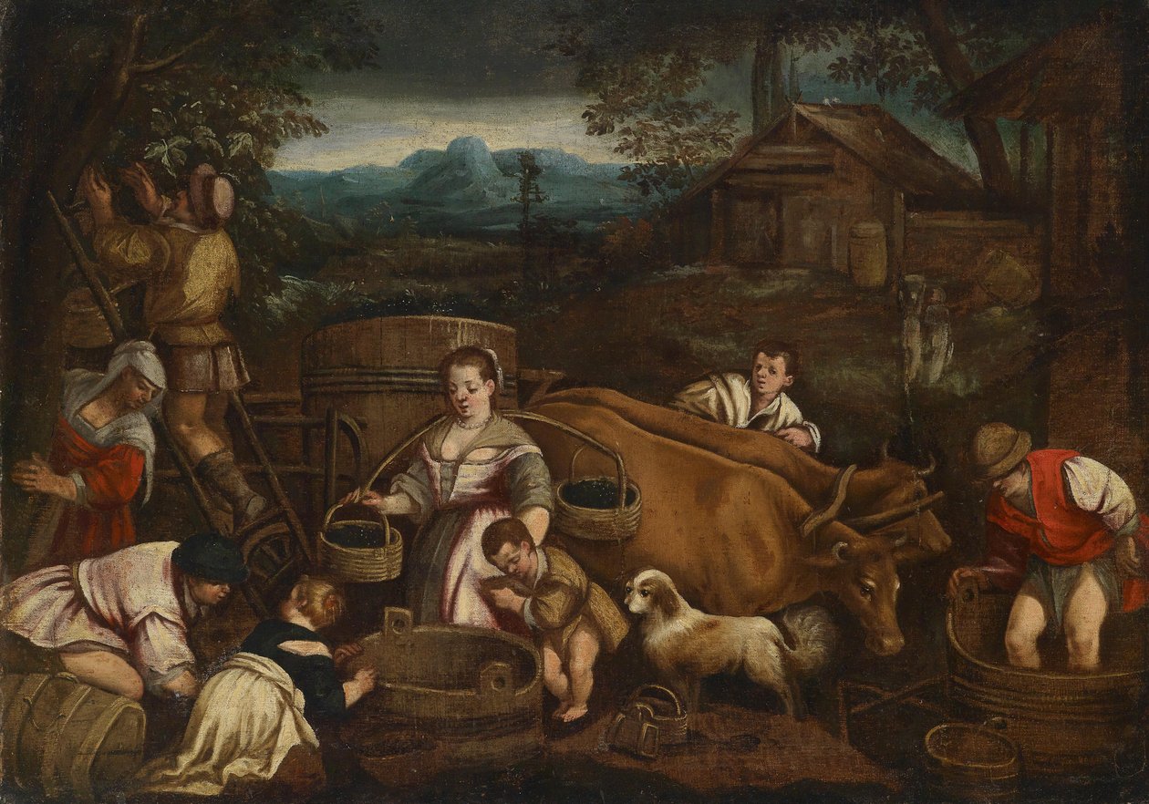 O outono (vintage) de School of Francesco Bassano the Younger
