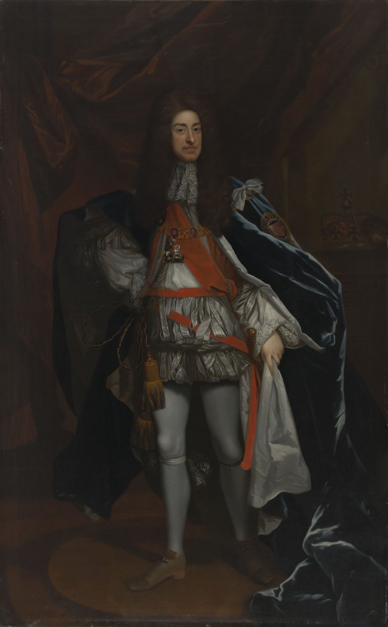 Retrato do Rei Jaime II e VII em Vestes de Jarreteira (1633-1701) de Godfrey Kneller