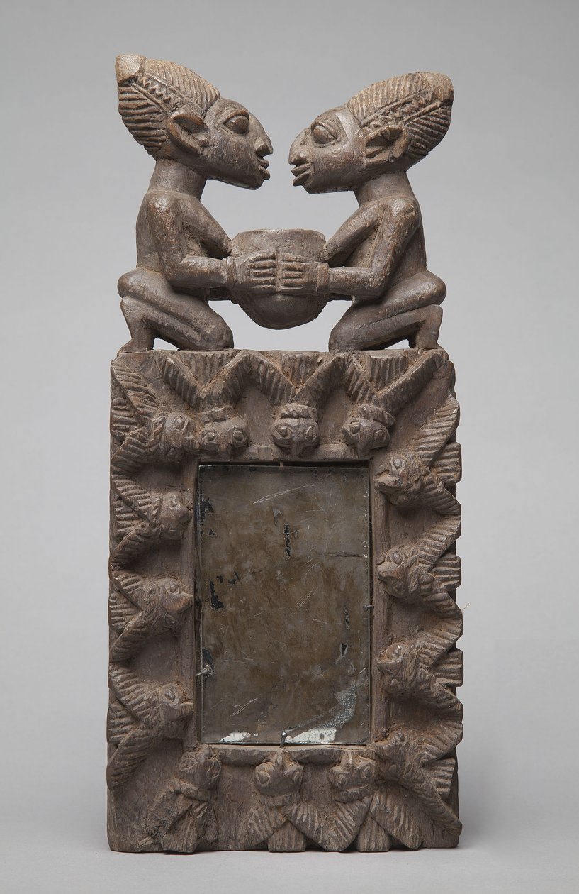 Mala de Yoruba Mirror (madeira) de School African