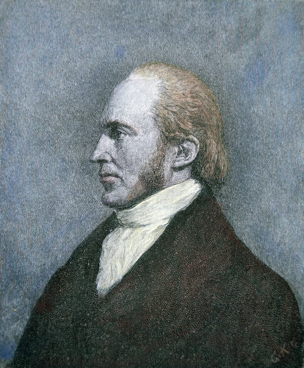 Aaron Burr (1756-1836) (gravação a cores) de School American