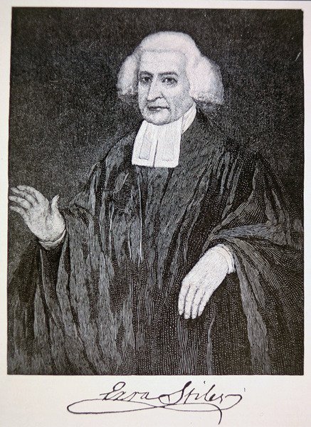 Ezra Stiles, depois da pintura de John Trumball (litho) de School American