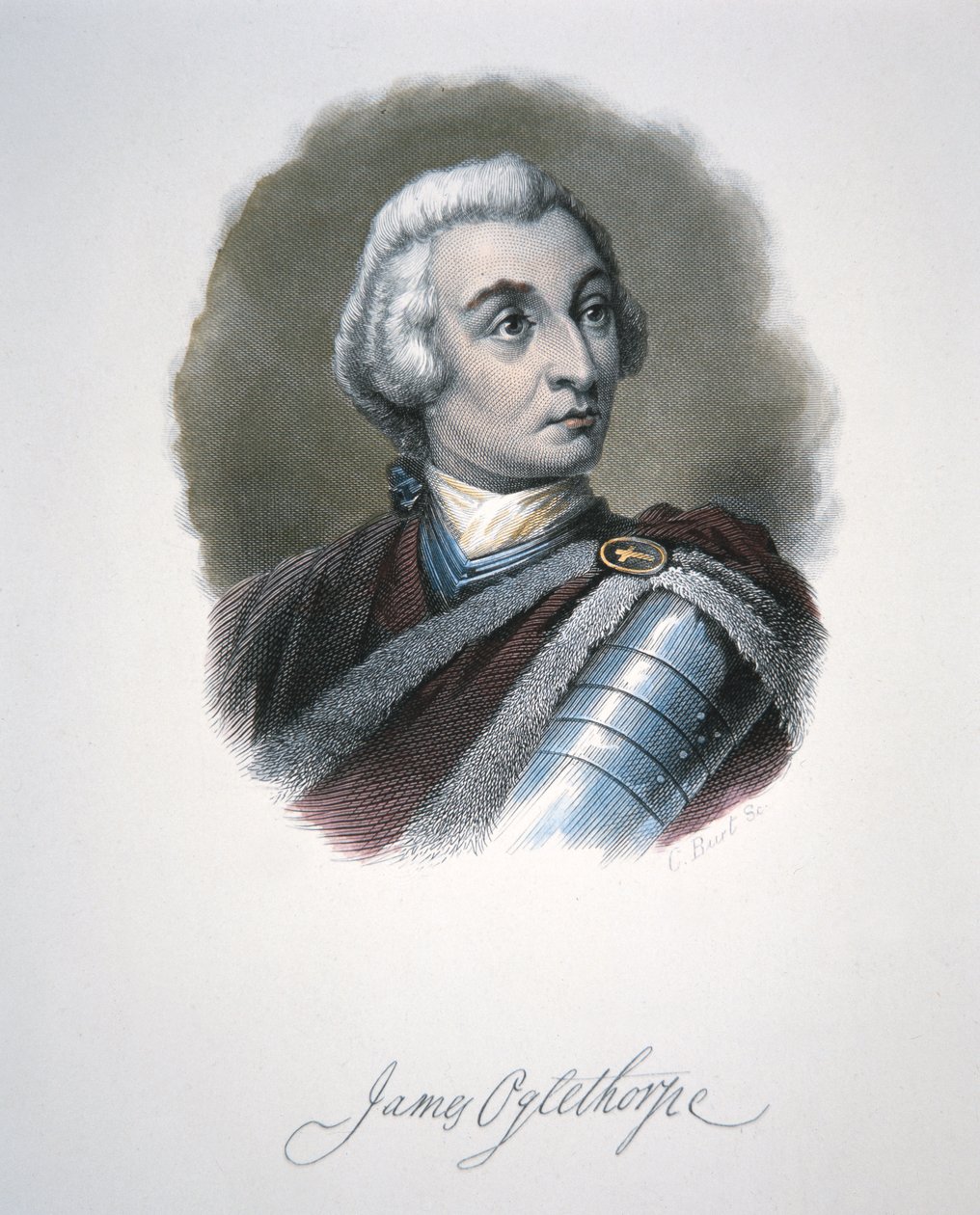 James Edward Oglethorpe (cor litho) de School American