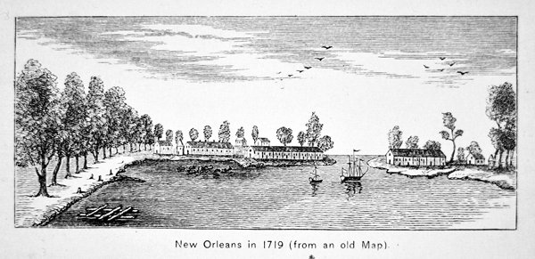 Nova Orleans em 1719 (litho) de School American