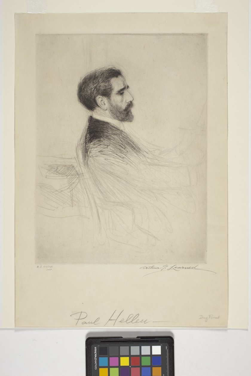 Retrato de Paul Helleu (tinta) de School American