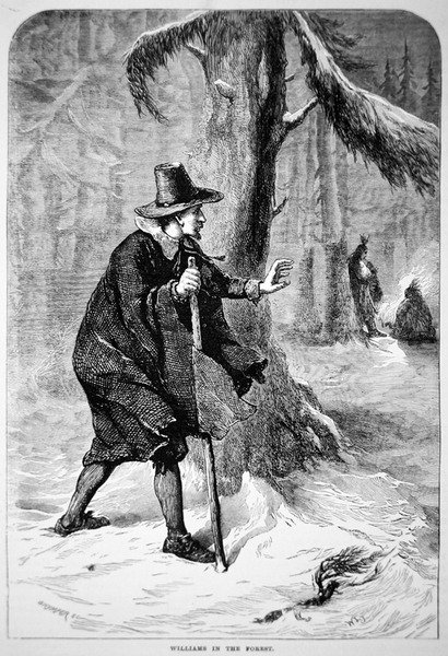 Roger Williams no deserto (litho) de School American