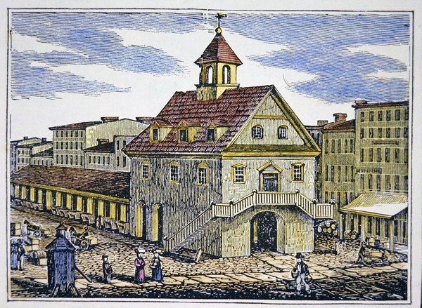 The Old Court House of Philidephia (cor litho) de School American