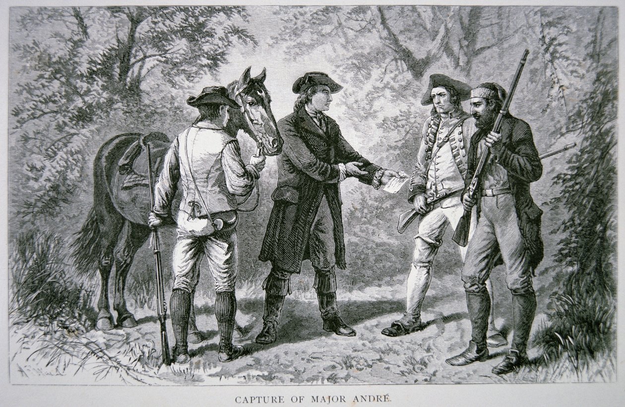 A captura do Major John Andre (litho) de School American