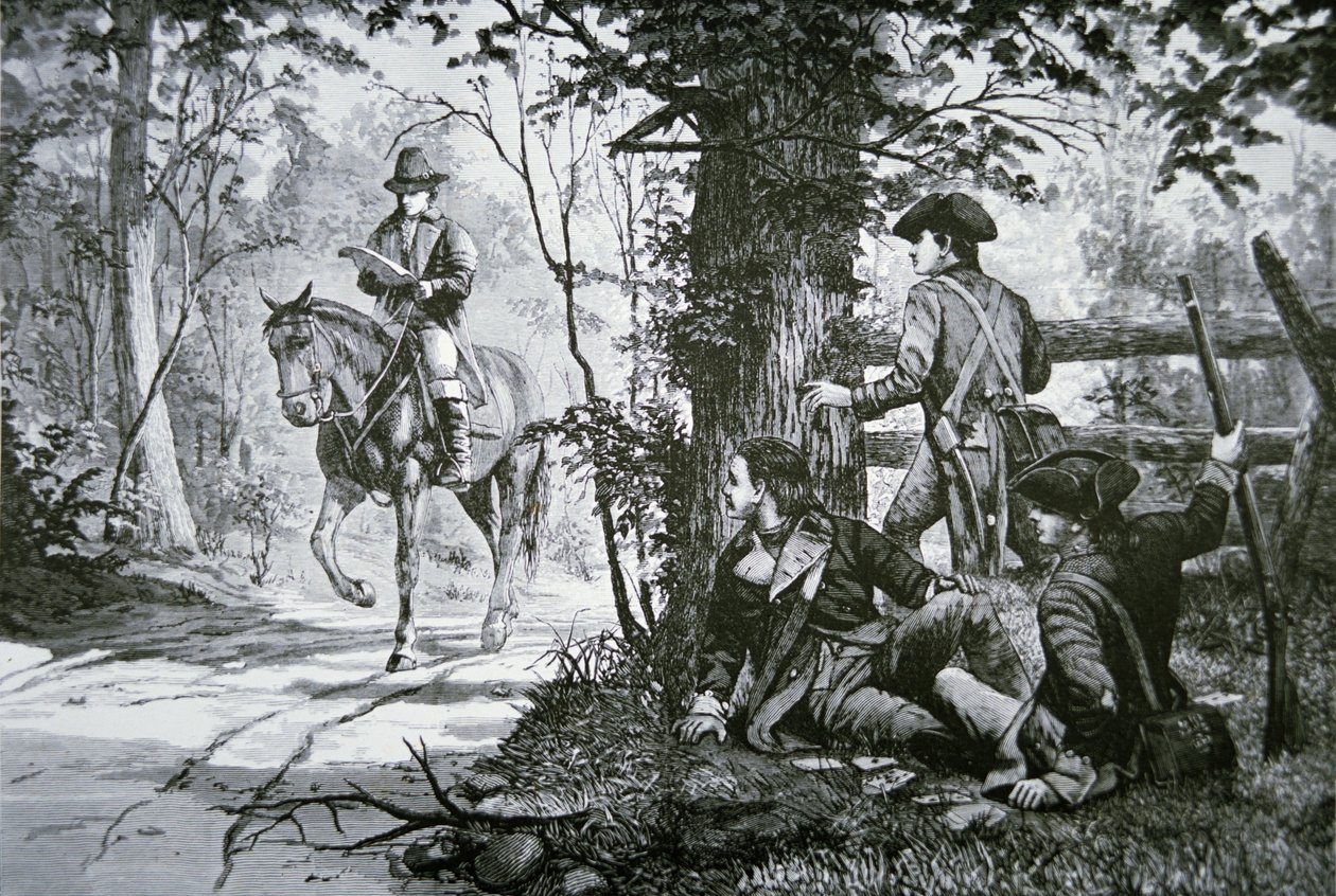 A captura do Major John Andre (litho) de School American
