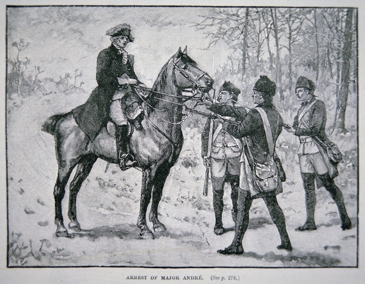 A captura do Major John Andre (litho) de School American