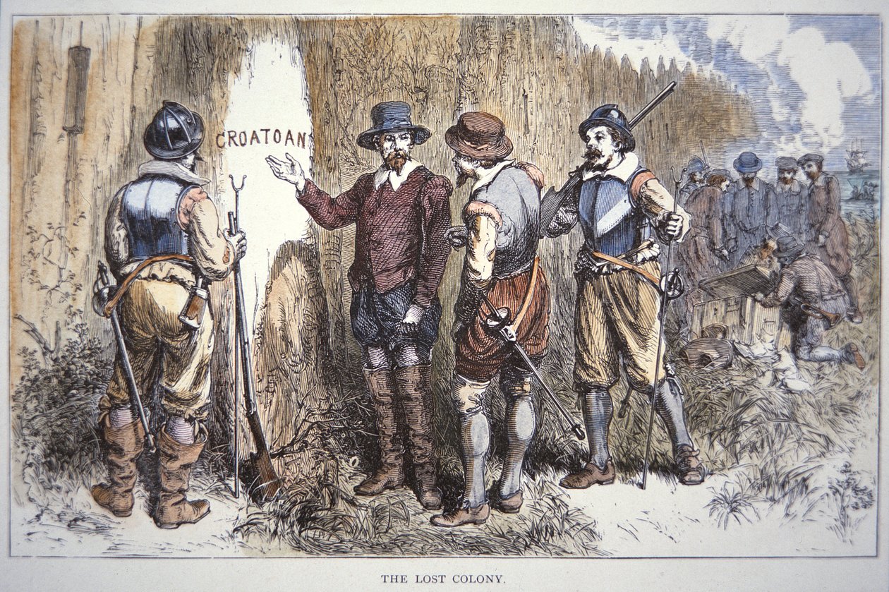 A colónia perdida de Roanoke (cor litho) de School American