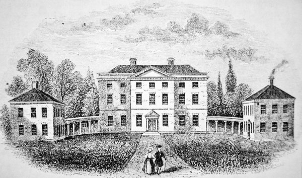 A residência palaciana do Governador Tryon da Carolina do Norte (litho) de School American