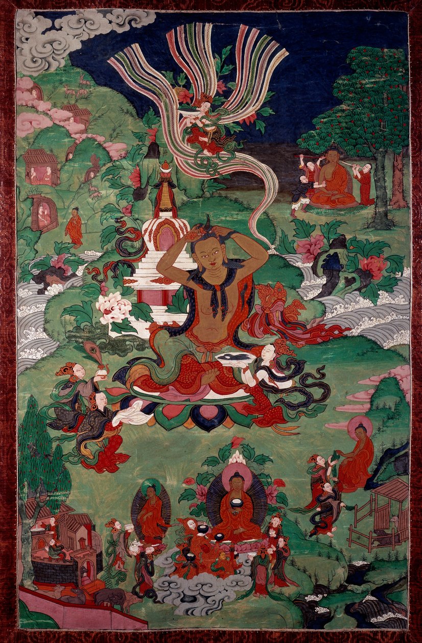 Episódio da vida de Buda: corte de cabelo. Tapeçaria. Paris, Museu Guimet, Museu Nacional de Artes Asiáticas de School Asian