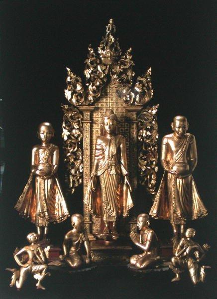 Santuário (madeira dourada) de School Burmese
