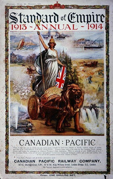 Anúncio na capa do Standard of Empire Annual 1913-14 (cor litho) de School Canadian