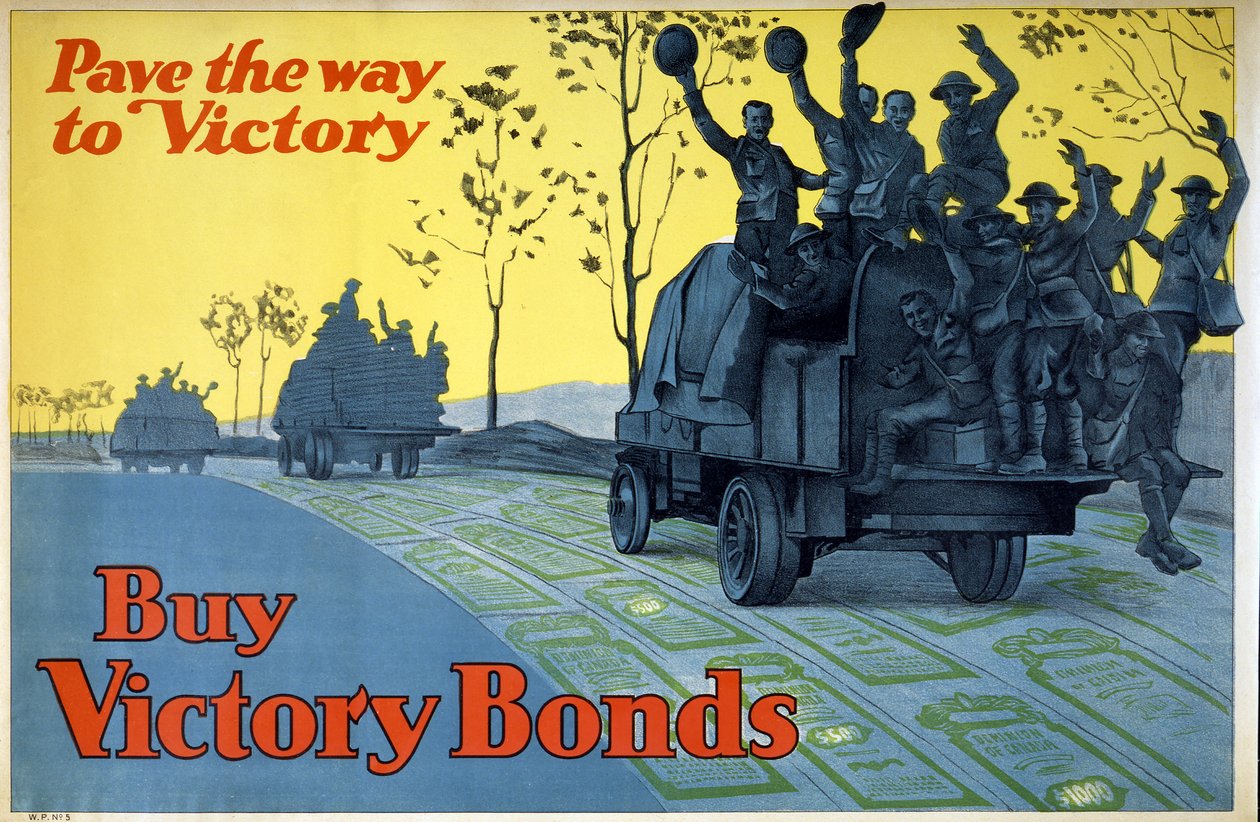 Comprar Títulos de Guerra. Pave the Way to Victory, pub. 1918 (cor litho) de School Canadian
