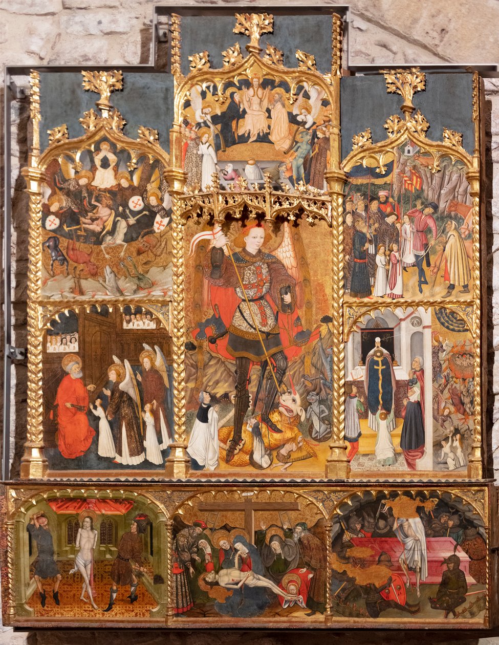 Altarpiece de Sant Miquel, Jaume Cirera, Guillem Talarn de School Catalan
