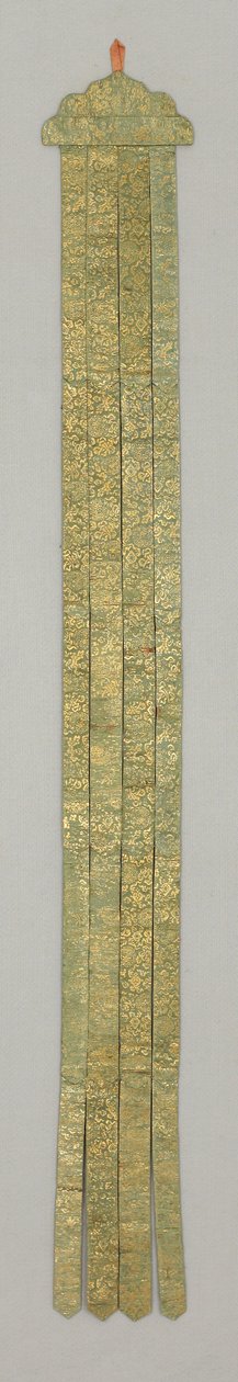Banderole, c.18 Century (Brocado de seda) de School Chinese