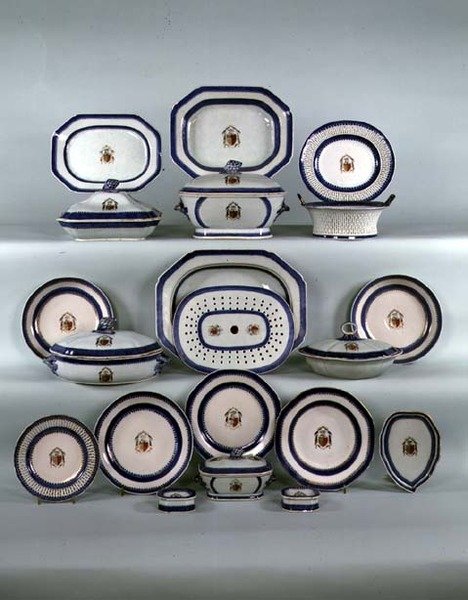 Serviço de Jantar de Exportação Chinês, c.1790 (cerâmica) de School Chinese