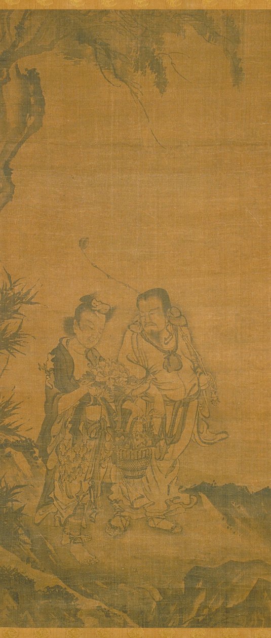 Imortais taoístas (tinta sobre seda) de School Chinese