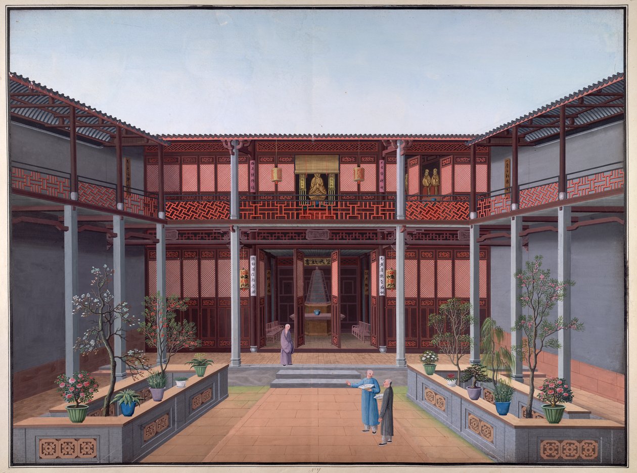 Honam Temple - Salão de Kuan Yin, Pátio do Zen de School Chinese
