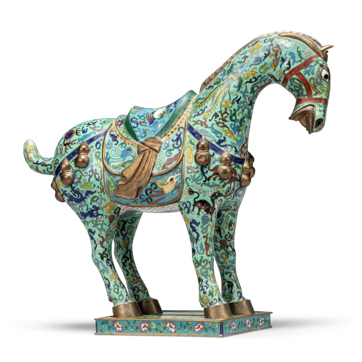 Cavalo, século XX (esmalte cloisonné) de School Chinese