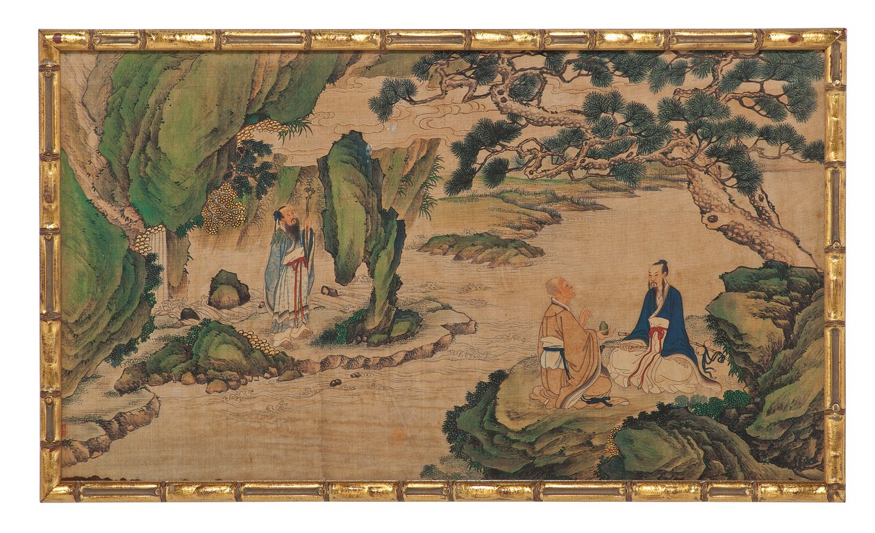 Uma das vinte e quatro cenas de Dream of the Red Chamber de School Chinese