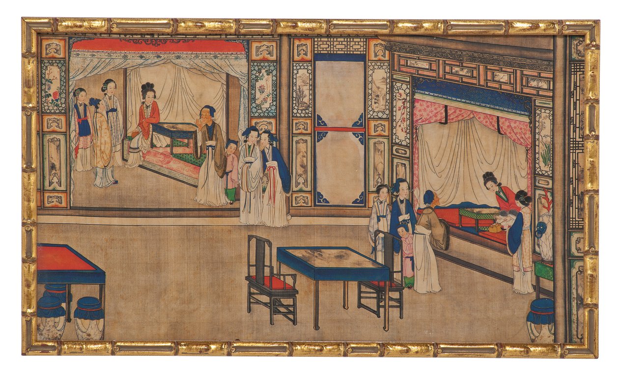 Uma das Vinte e Quatro Cenas do Sonho da Câmara Vermelha de School Chinese