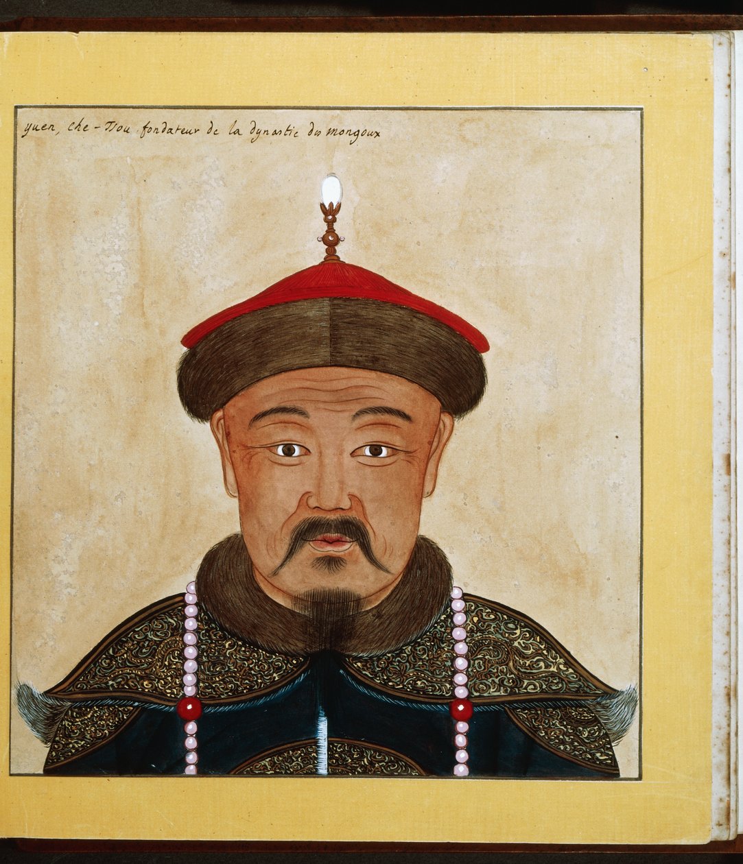 O Grande Kublai Khan (1215-1294), civilização chinesa de School Chinese