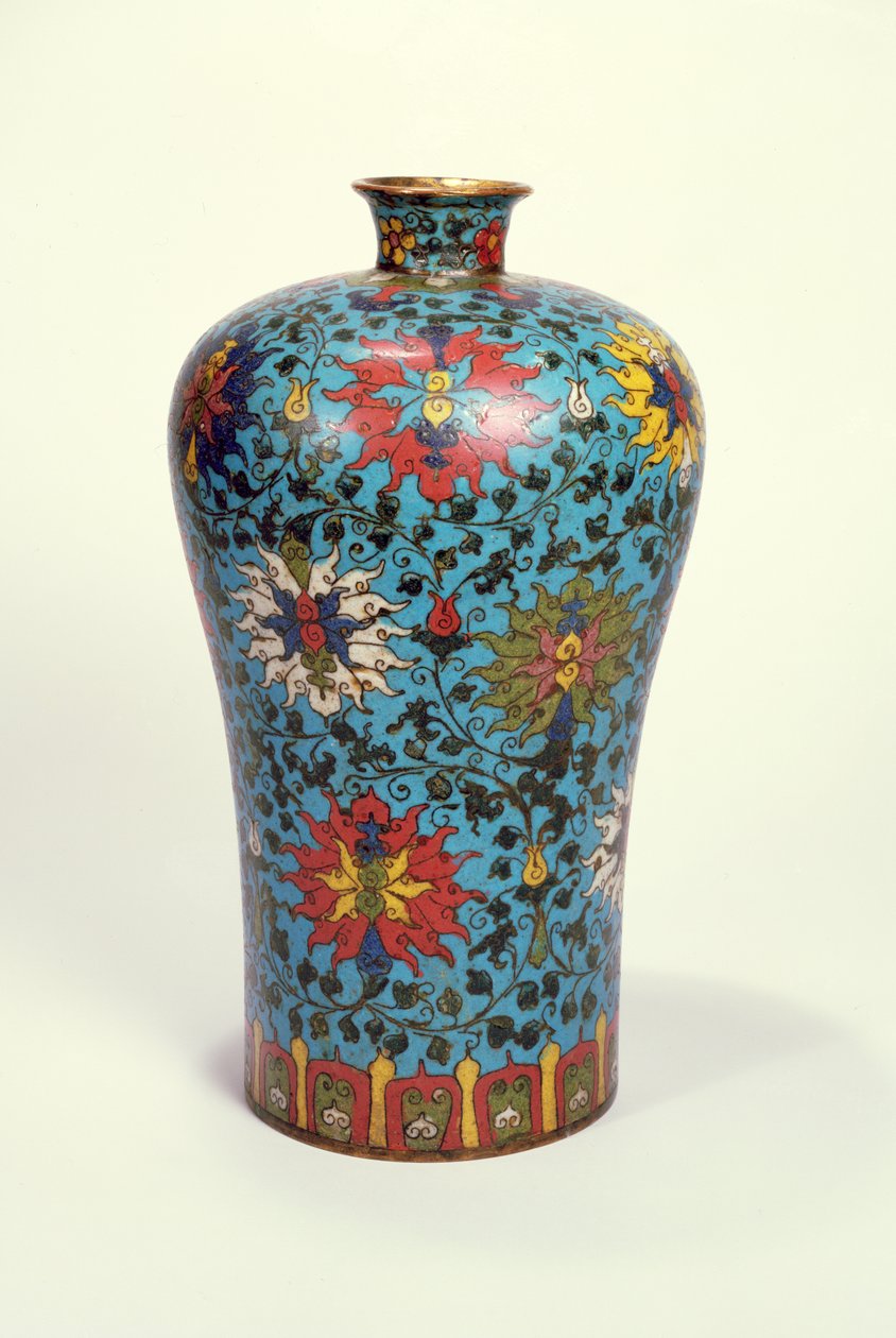 Vaso (esmalte cloisonne) de School Chinese