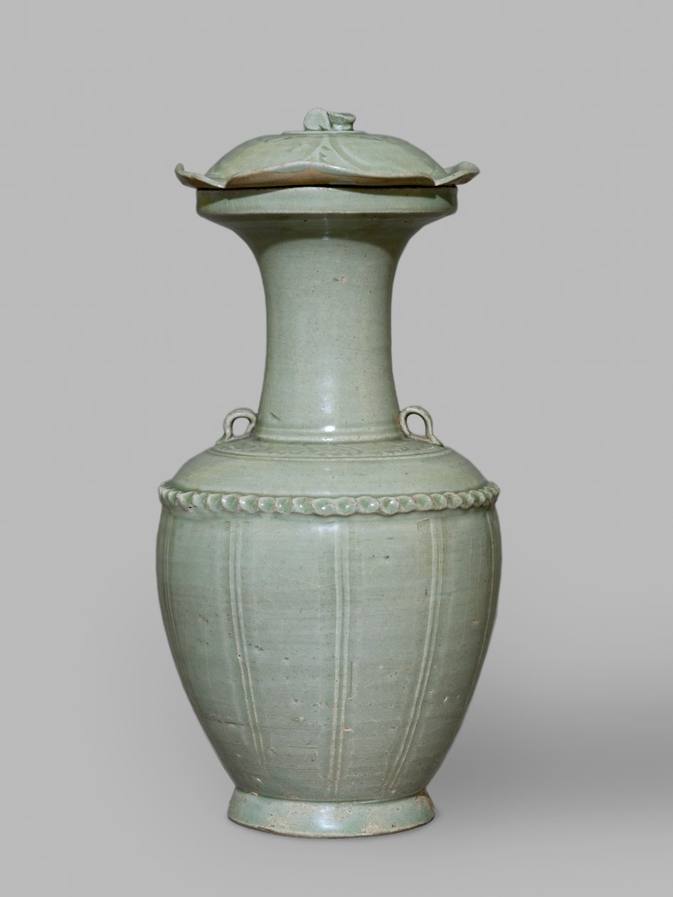 Vaso com tampa (greenware) de School Chinese