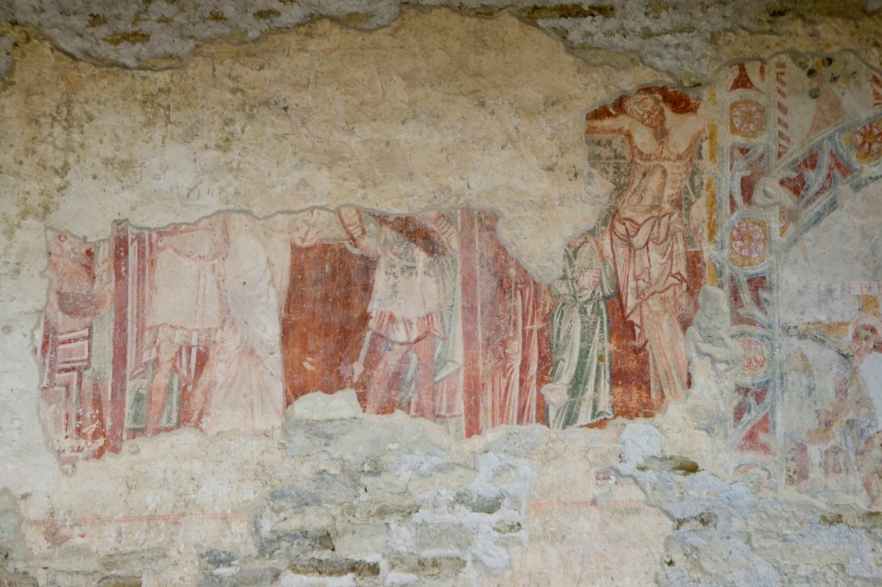 Crucificação (fresco) de School Croatian