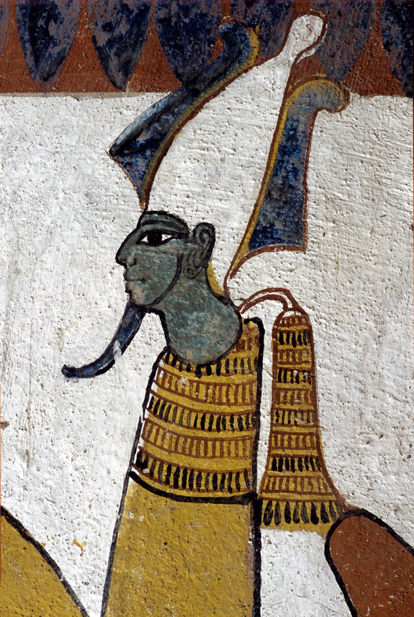 Egipto antigo, Pintura mural Túmulo de Sennedjem, Deir el Medina, Tebas, Túmulo dos Nobres de School Egyptian