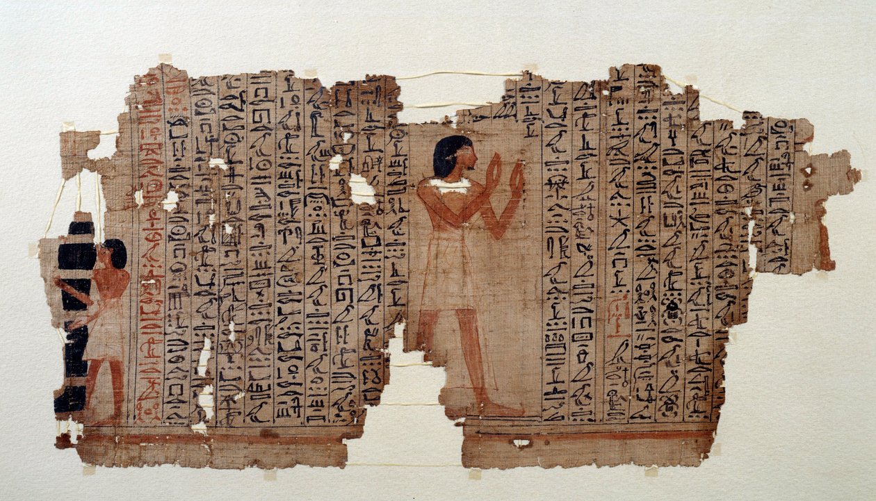 Antiquite egípcia: extrato de um livro dos mortos de School Egyptian
