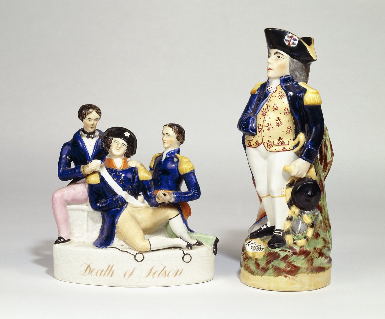 Um grupo de retratos em Staffordshire da morte de Nelson de School English