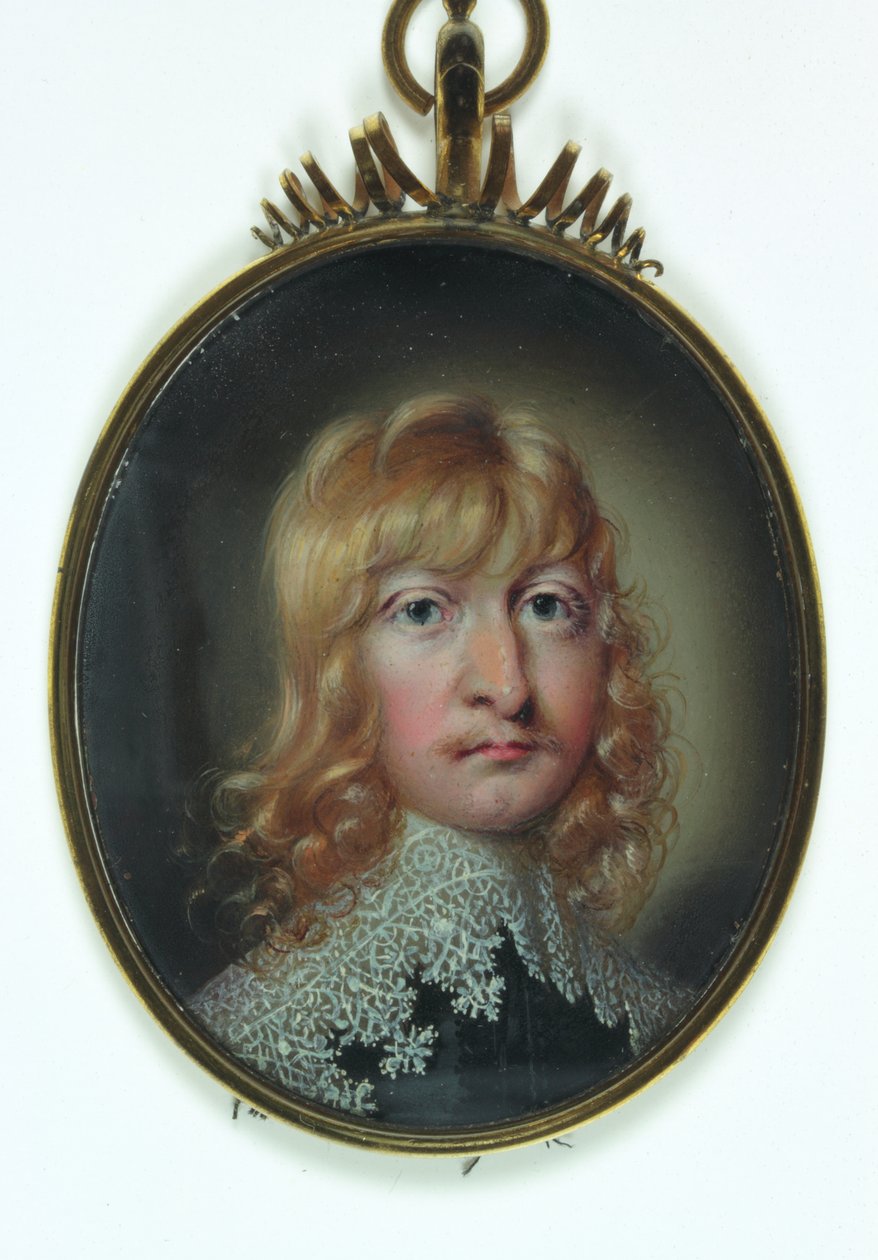 Um cavalheiro chamado William Cavendish (aguarela em marfim) de School English