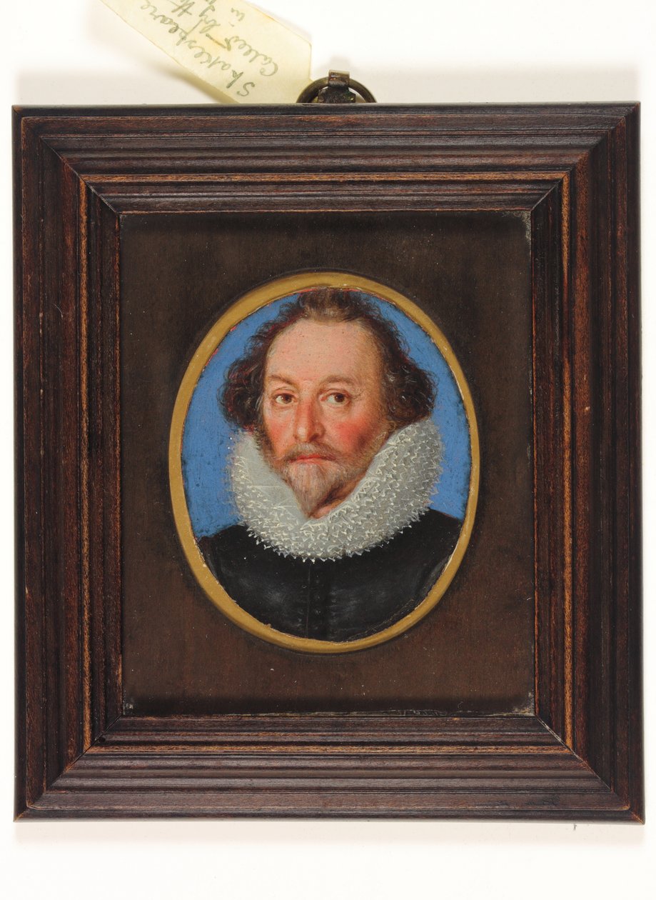 Um cavalheiro chamado William Shakespeare (aguarela em velino) de School English