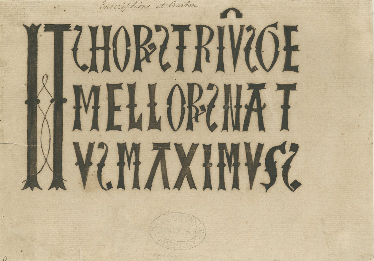 Barton under Needwood Church - inscrição: fac-símile em tinta, nd [ 18º cent] (desenho) de School English