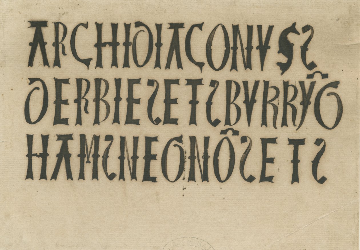 Barton sob Needwood Church - inscrições: fac-símile de tinta, nd [?18 cent] (desenho) de School English