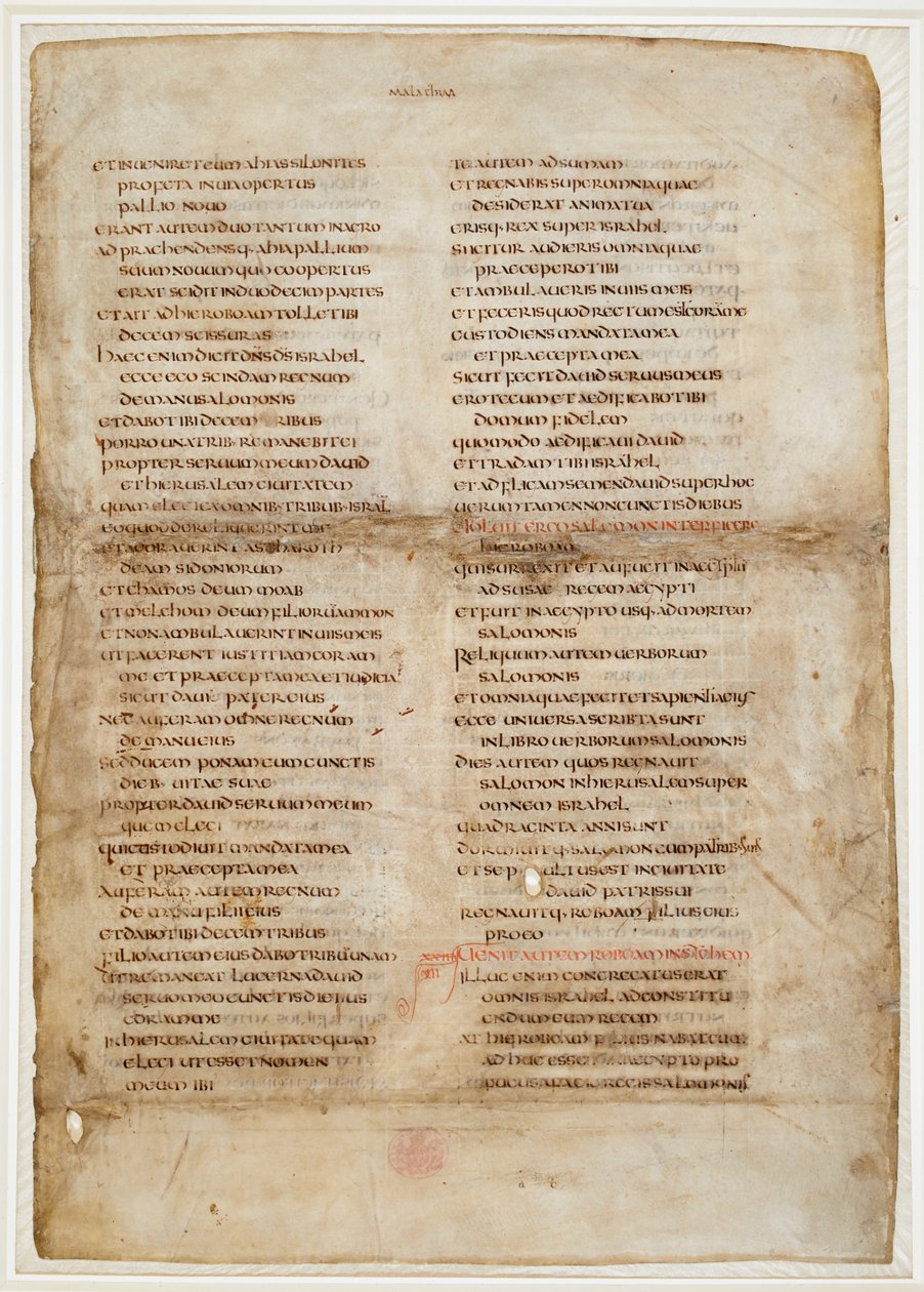 Fragmento da Bíblia do Livro dos Reis (a 