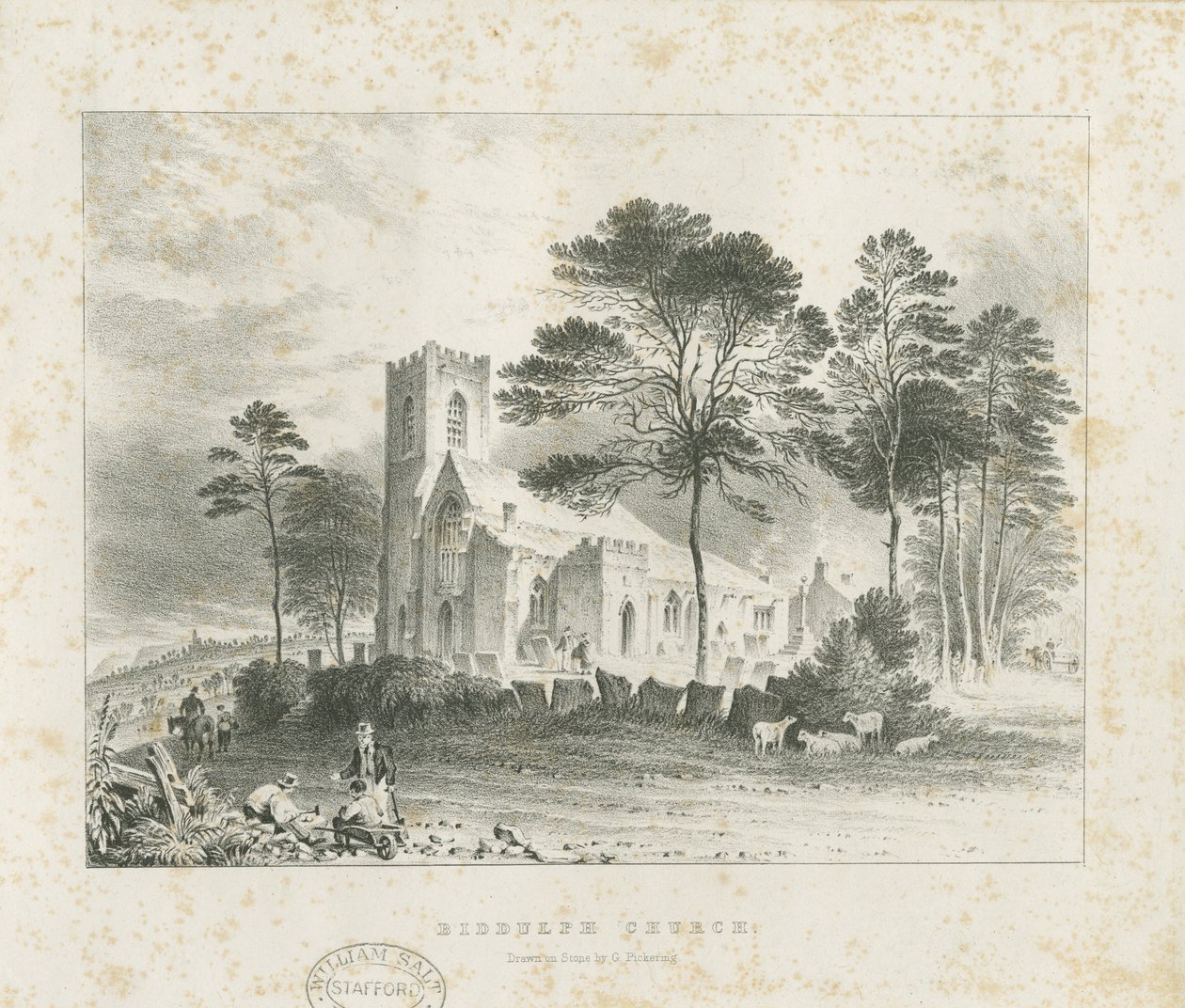 Biddulph (Old) Church: litografia, nd [?19 cent] (imprimir) de School English