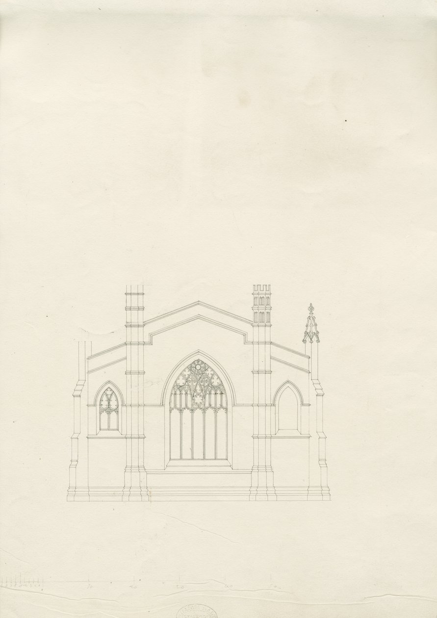 Burton-upon-Trent - Igreja da Santíssima Trindade: desenho, nd [?1820s] (desenho) de School English