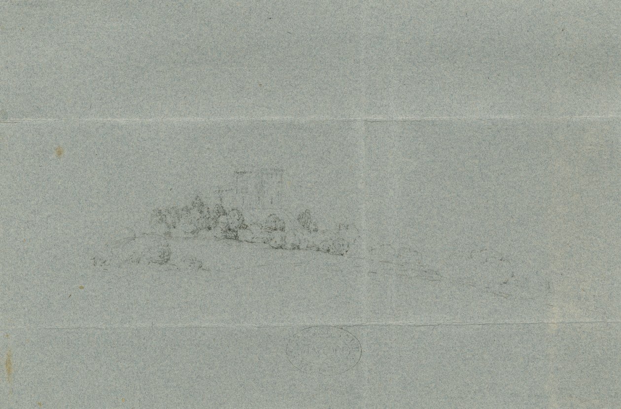 Igreja do Castelo - Castelo do Stafford: desenho a lápis, nd [?19 cent] (desenho) de School English