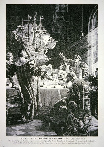 Cristóvão Colombo e o ovo (litho) de School English