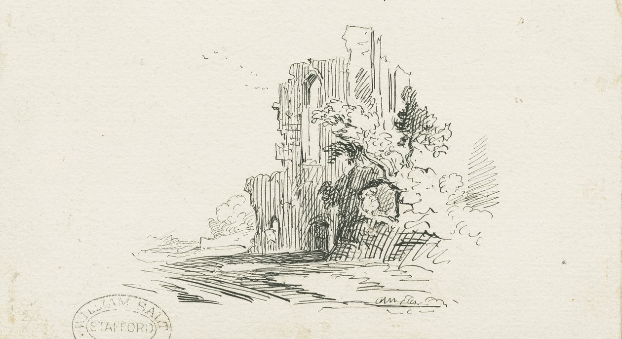 Croxden Abbey: desenho a caneta e tinta, nd [?séc. XIX] (desenho) de School English