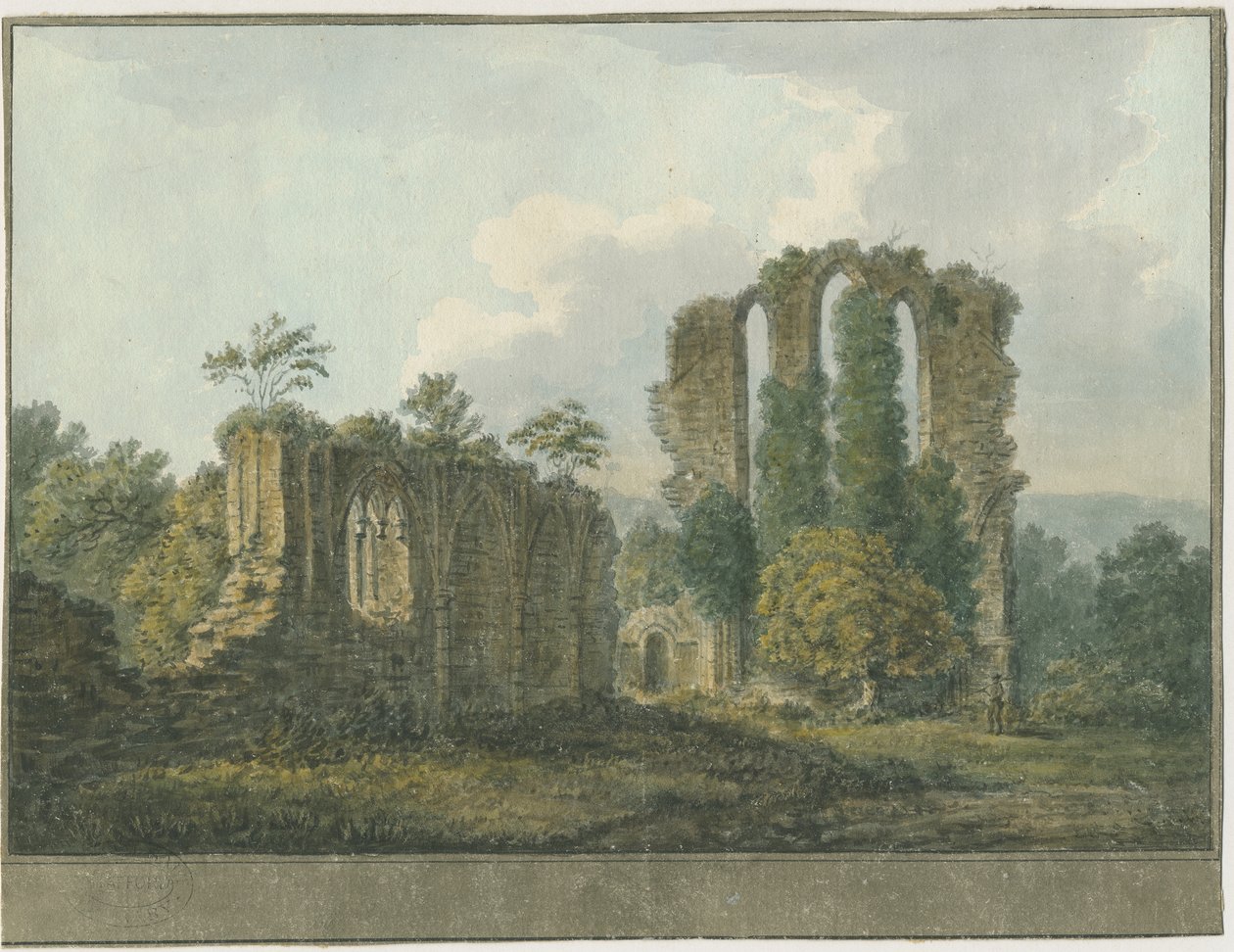 Abadia de Croxden: pintura a aguarela, nd [1805] (pintura) de School English